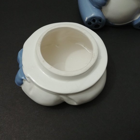 Vintage Blue Bear Canister w/Bakers Hat Lid - Picture 7 of 8